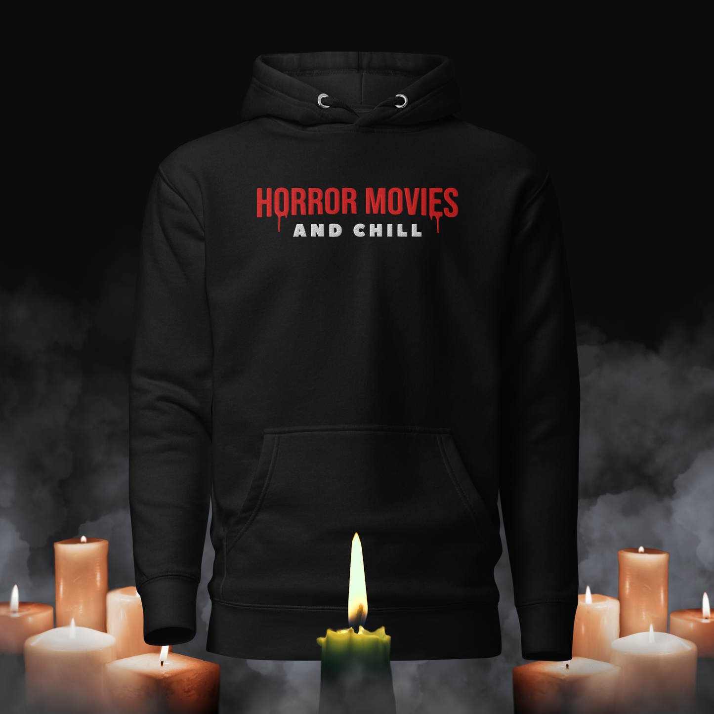 Horror Movies and Chill - Premium Embroidered Hoodie