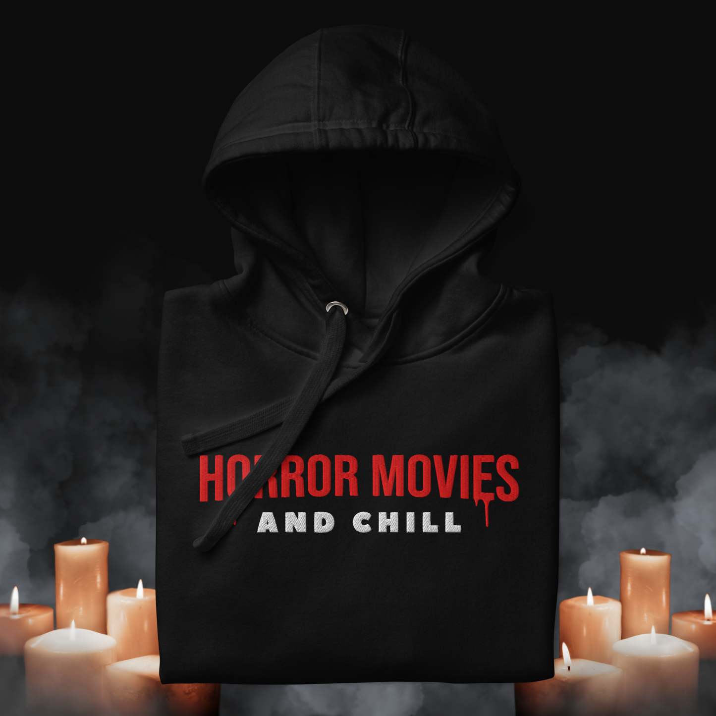 Horror Movies and Chill - Premium Embroidered Hoodie