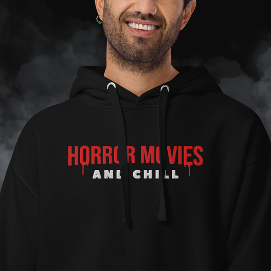Horror Movies and Chill - Premium Embroidered Hoodie